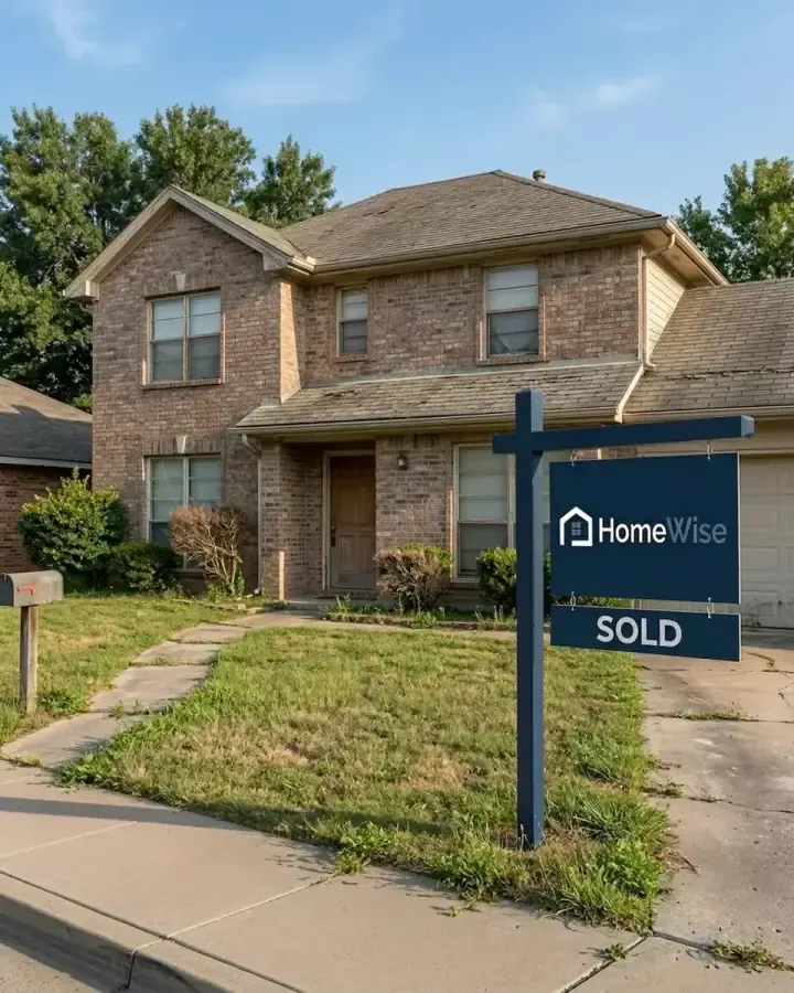 Single-family home with HomeWise SOLD sign in yard